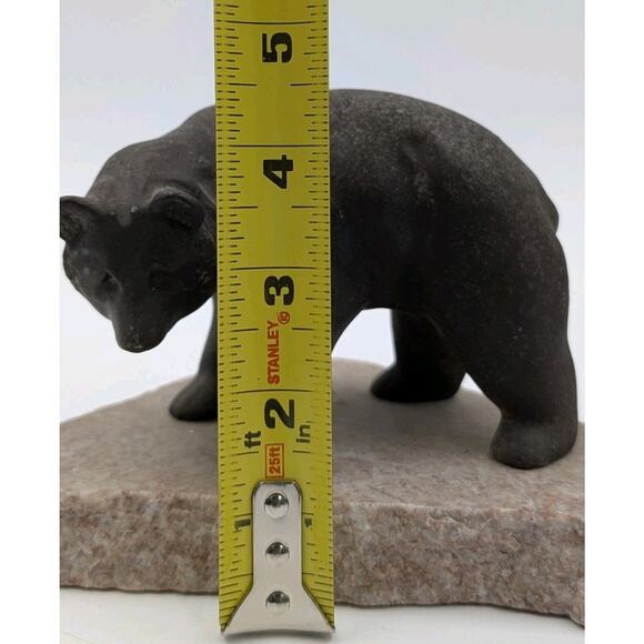 Maigon Daga Ceramic Bear Sculpture on Granite Base 6\